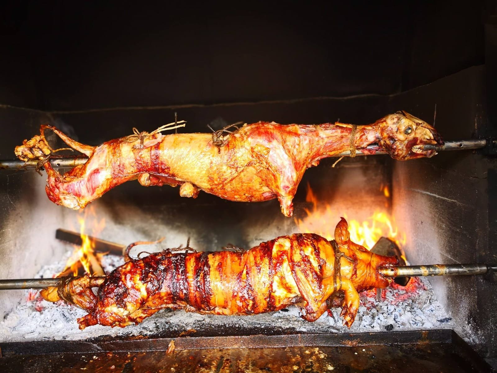 Slika odojka i janjetine na ražnju